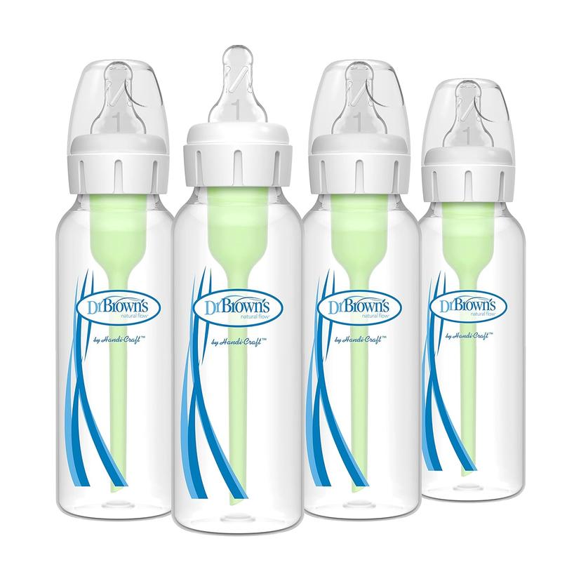 Dr. Brown's Natural Flow Anti-Colic Options+ Narrow Baby Bottle, 8 oz/250 mL